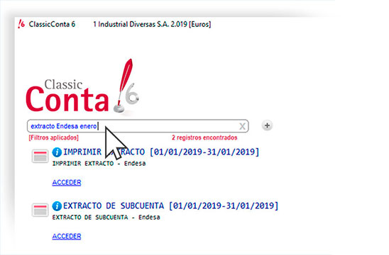 Herramienta buscador de programa de contabilidad ClassicConta