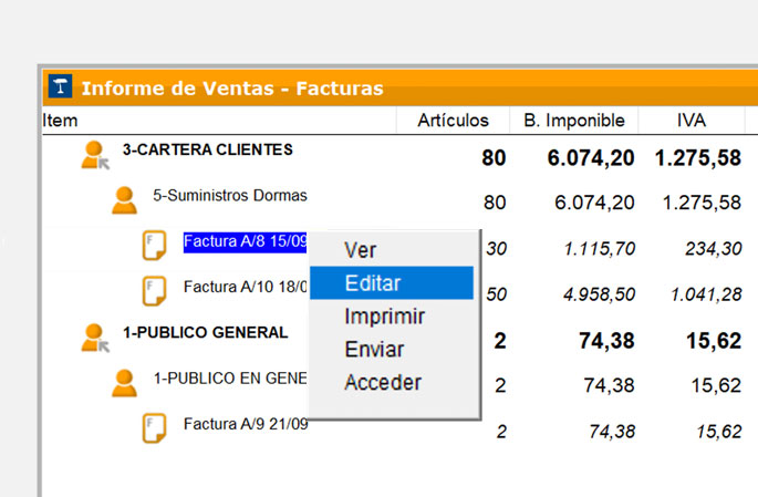 Monitor de escritorio con software ClassicGes Verifactu