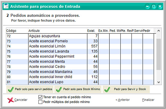 Verificar los datos en el asistente de procesos de entrada de ClassicGes.